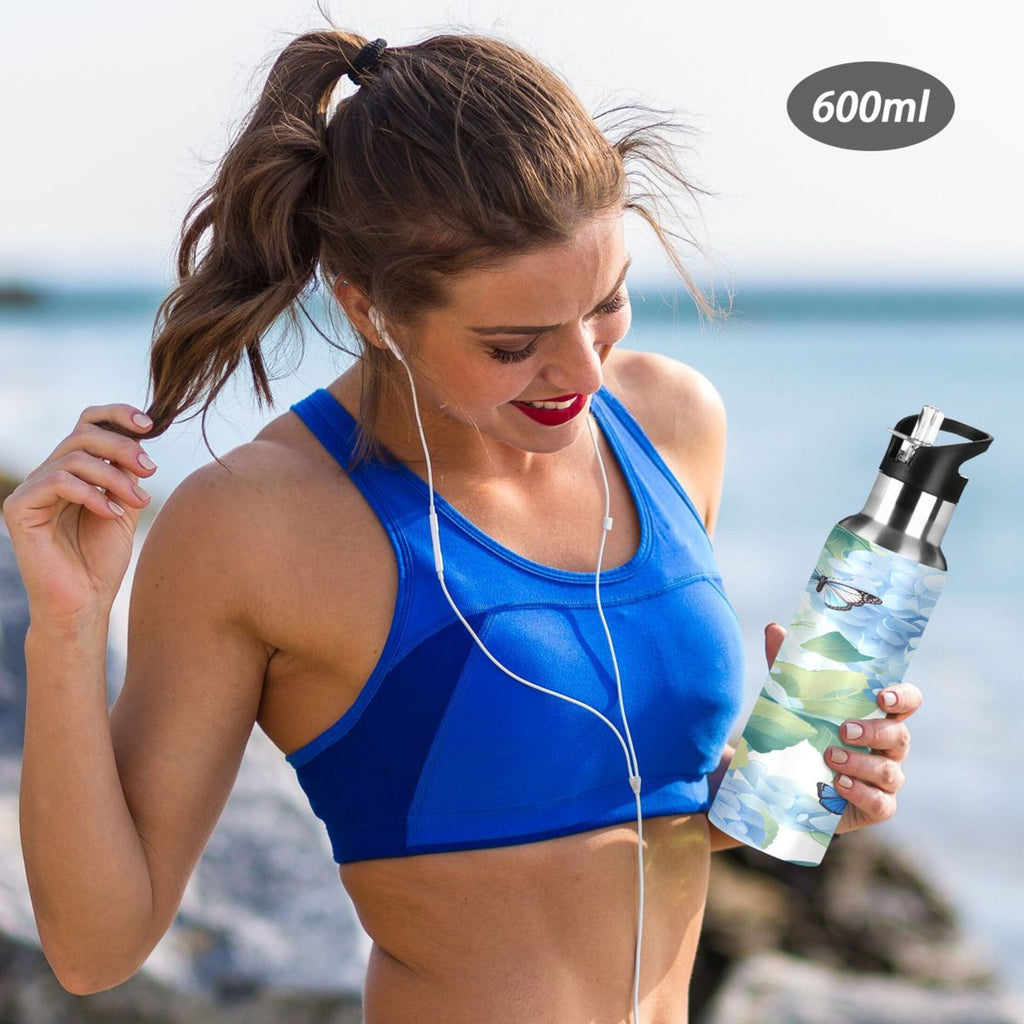 Stainless Steel Insulated Water Bottle with Straw Lid B14431