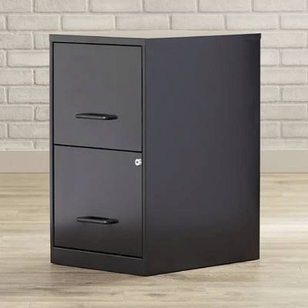 Black 2-Drawer Vertical Filing Cabinet C541