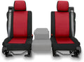 Red Rose & Black Neoprene Front Seat Covers for Ford F150 Pickup Truck K888