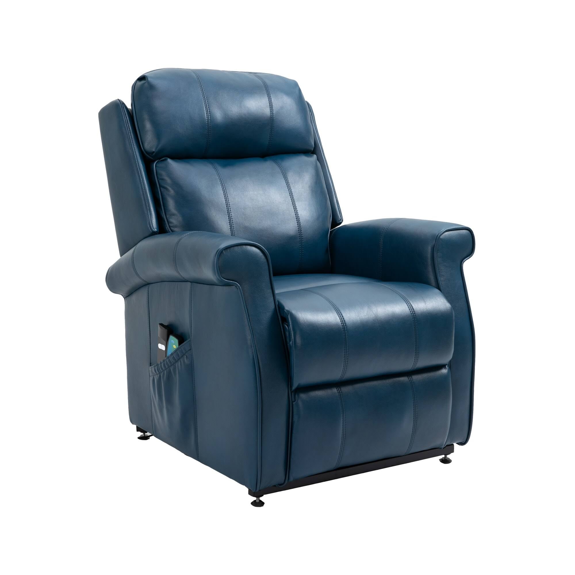 Black Faux Leather Power Lift Recliner Chair L642688