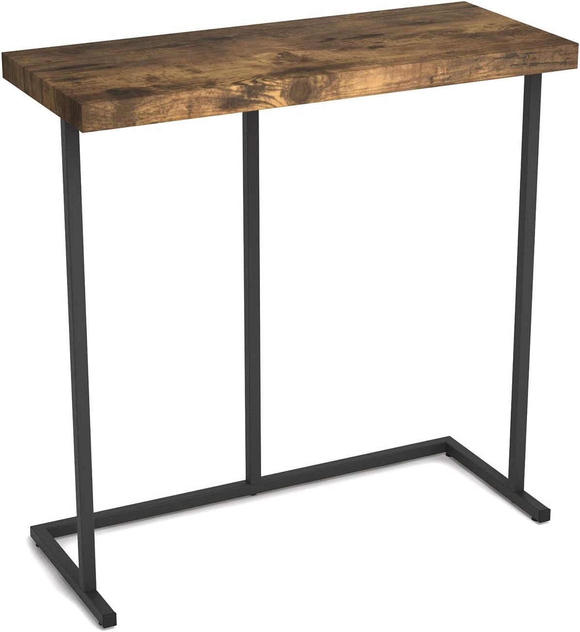 Narrow Slim End Table Metal Rustic Pack of 2 D511