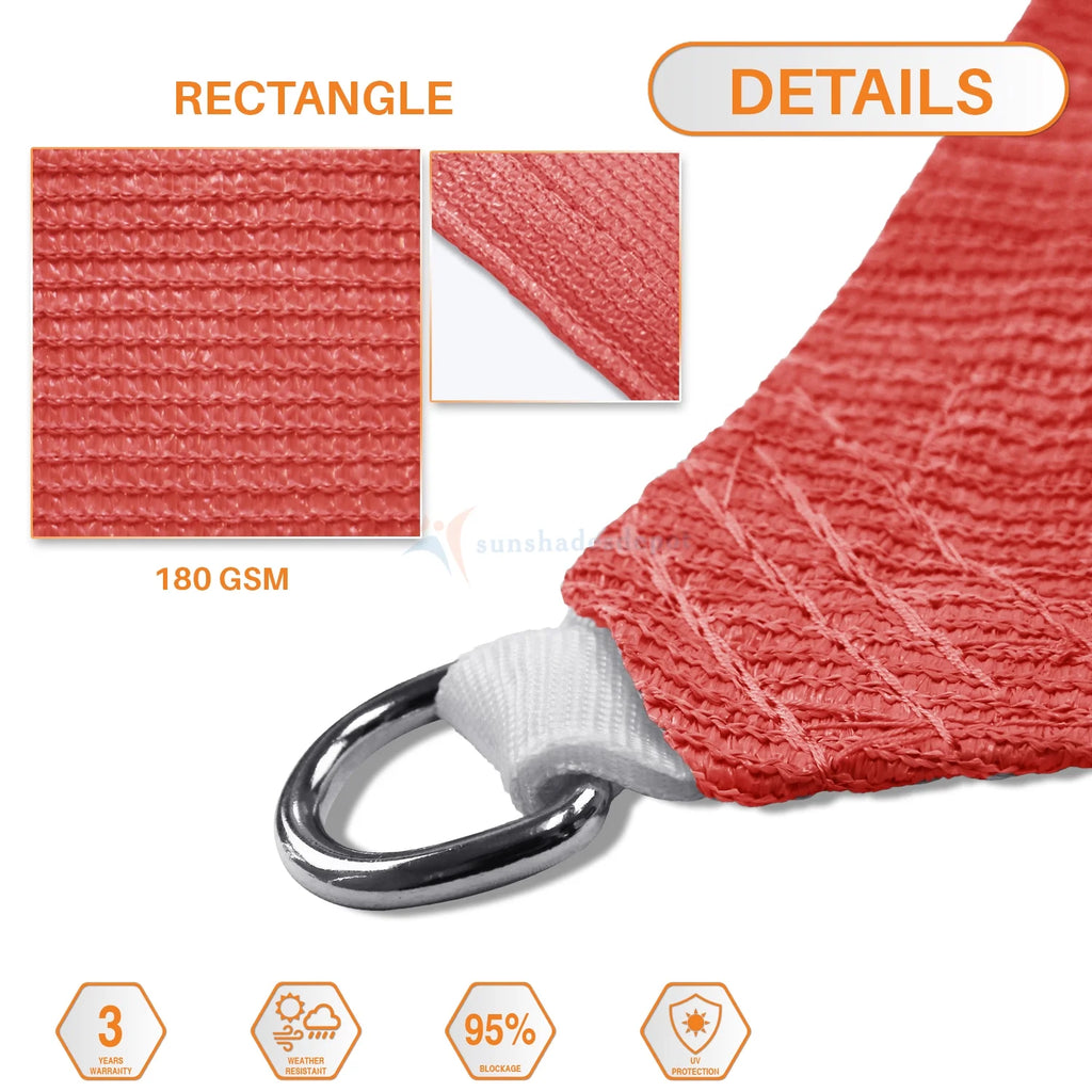 Beige Rectangle Sun Shade Sail Canopy L7901