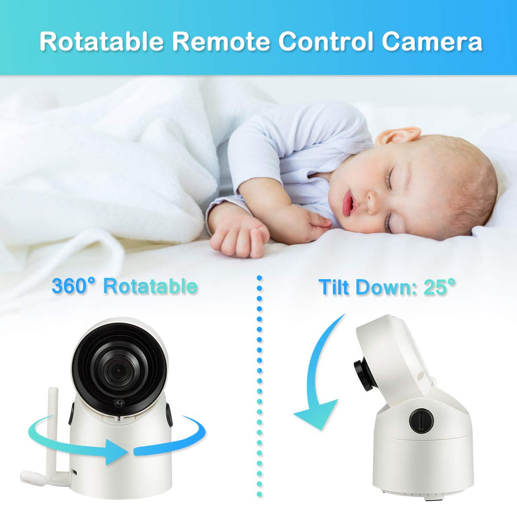3.5'' LCD Video Baby Monitor, 2-Way Audio, Infrared Night Vision, Pack of 2 T720364