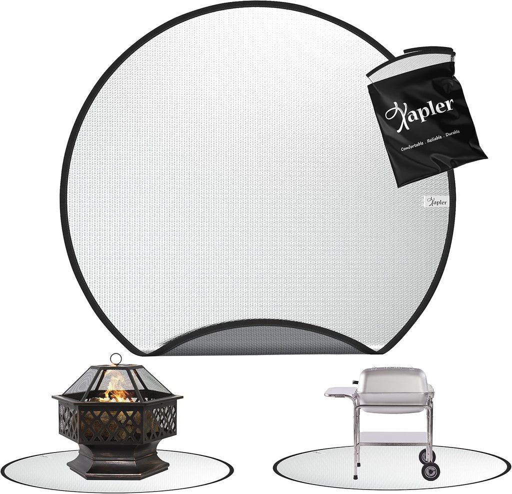 4 Layers Fire Pit Mats 67 × 60 Square Fireproof Mat G656738