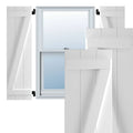 16-1/8x22 x 31x22 PVC Board and Batten Shutters with Z-Bar, Unfinished F436