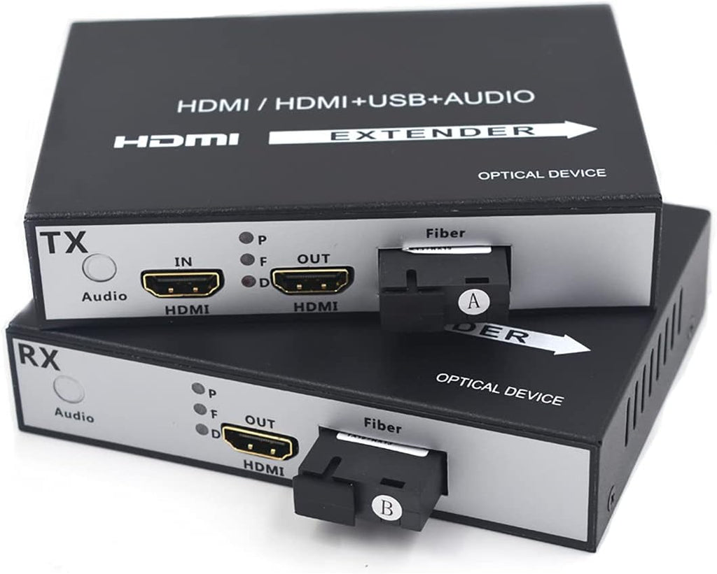 HDMI Extender Over Fiber Optic Cable, 1080P, 1 Transmitter and 1 Receiver X436343