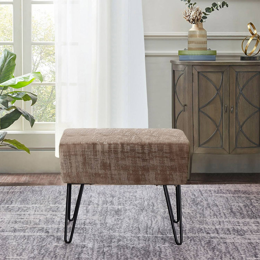 Textured Velvet Ottoman J1588