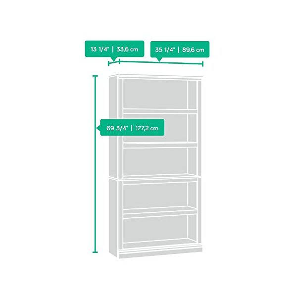 5-Shelf Bookcase, Jamocha Wood Finish G2696