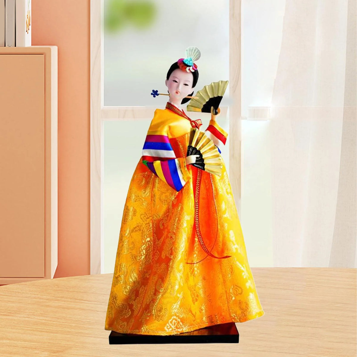 Geisha Kimono Figurine Korean Hanbok Doll Antique Asian Vintage Doll T14785