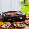 Alloy Steel BBQ Grill with Non-Stick Coating Black H596487