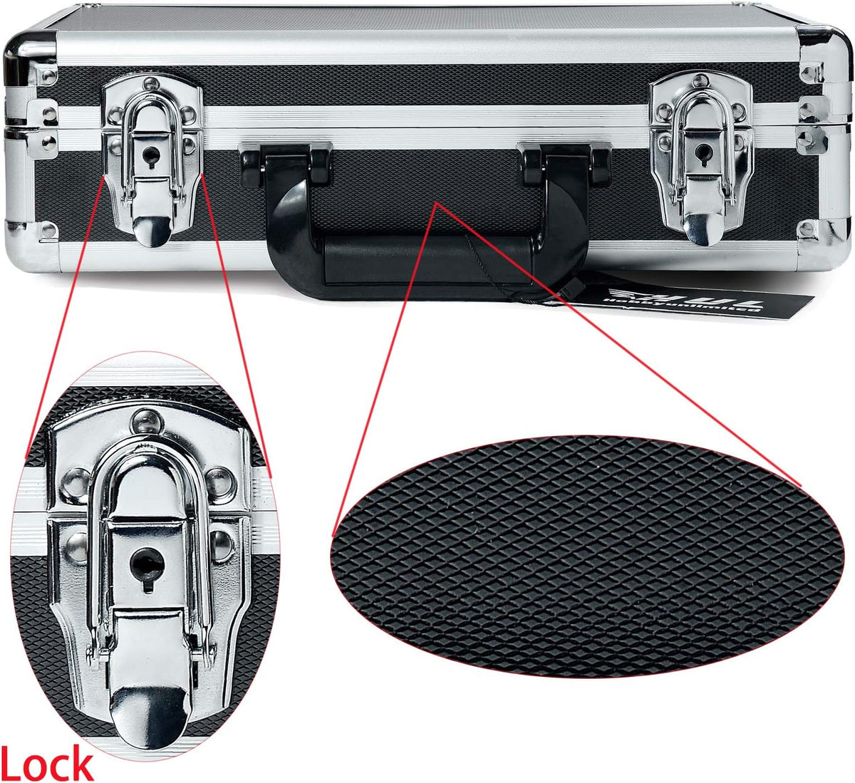 18in Two-Tone Aluminum Case with Pluck Foam Interior U802033