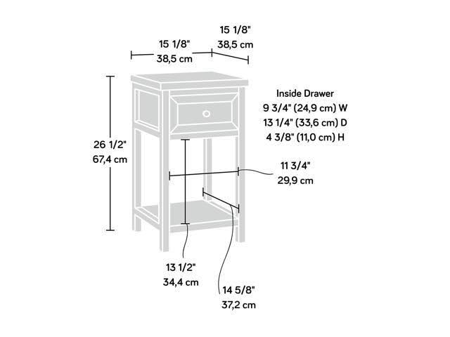 Indigo Blue Finish Side Table W541976