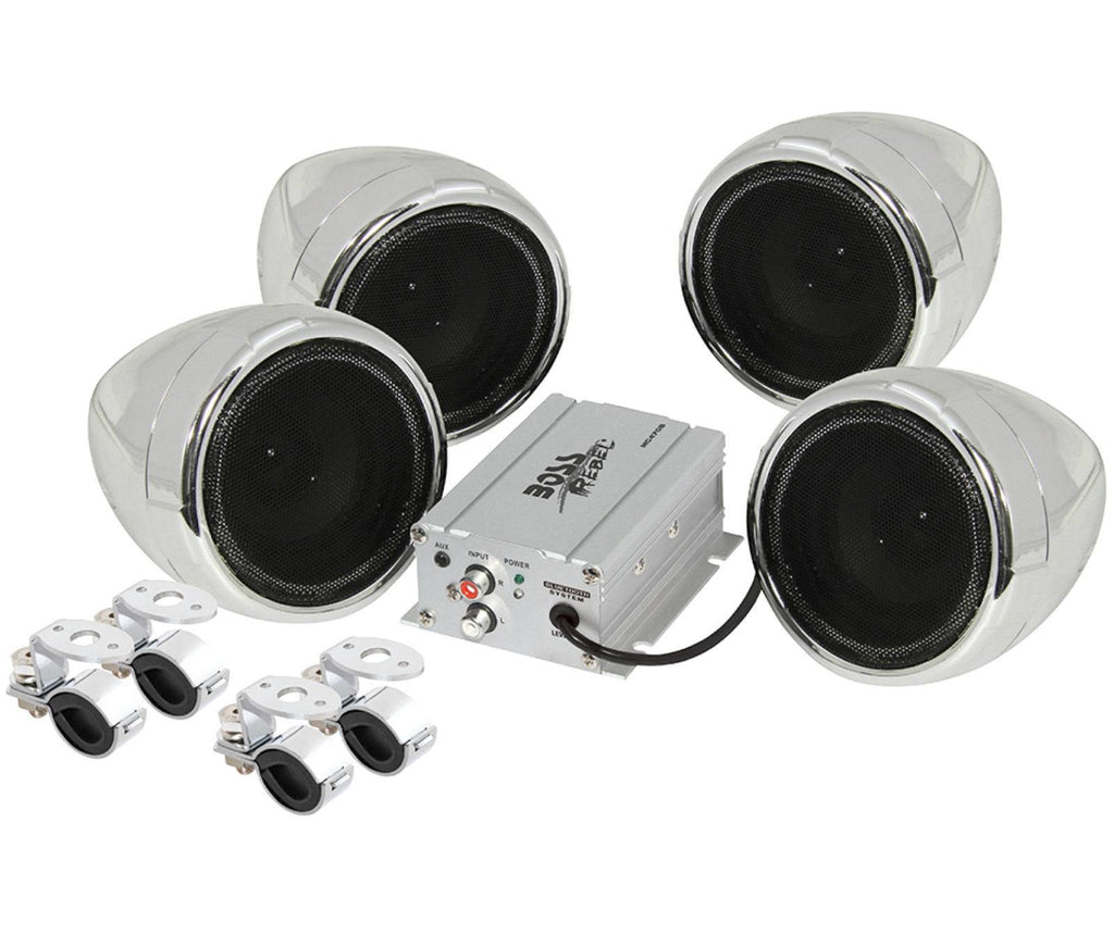 Chrome Handlebar Motorcycle Speakers L4449