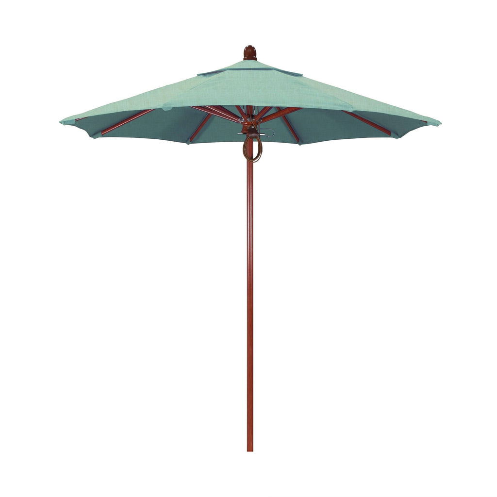 Red Oak Fiberglass Pole Market Umbrella with Push Lift U710