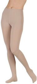 Beige Soft Petite Pantyhose with Open Crotch X765856