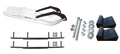 White XCS Snowmobile Skis with 8" Round Bars Complete Kit N210
