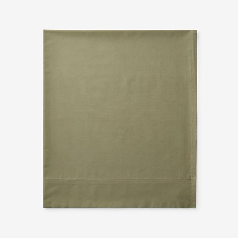 Oversized Queen Supima Cotton Percale Deep Pocket Flat Sheet Green X720