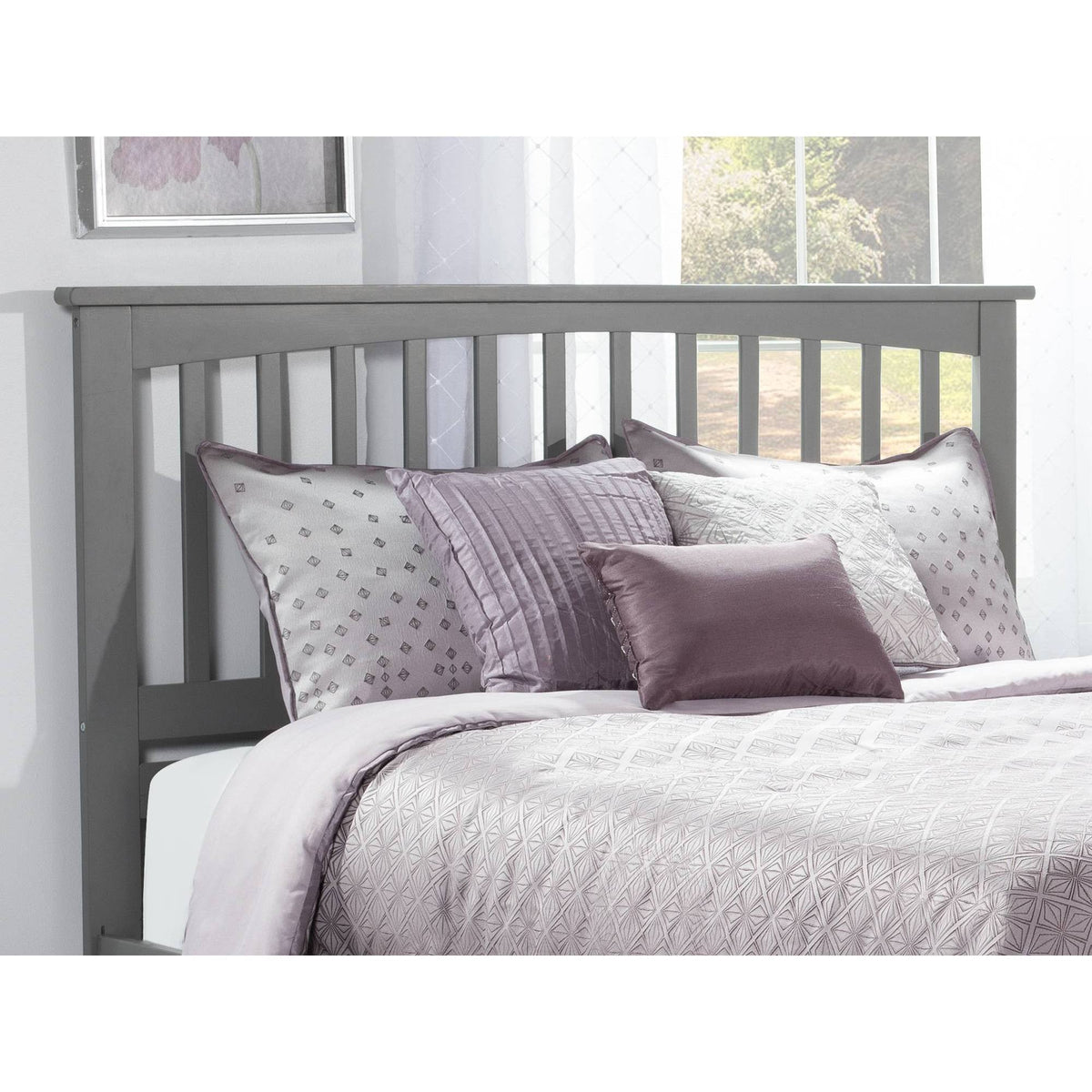 King Gray Slat Headboard F3995