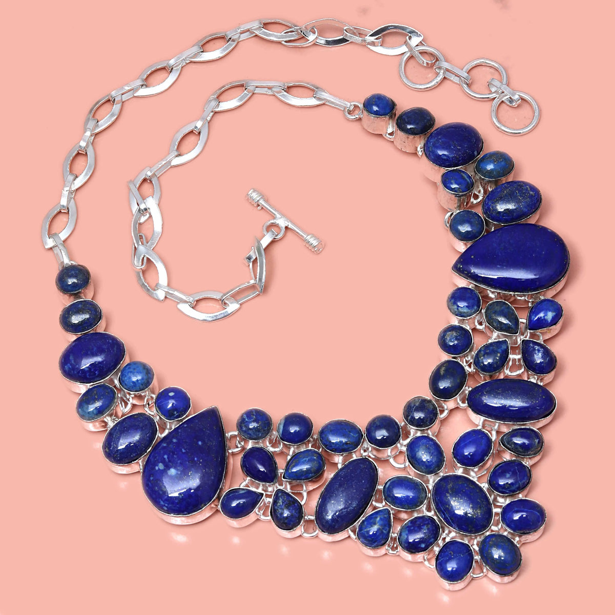 Lapis Lazuli Cabochon Gemstone Necklace R4102