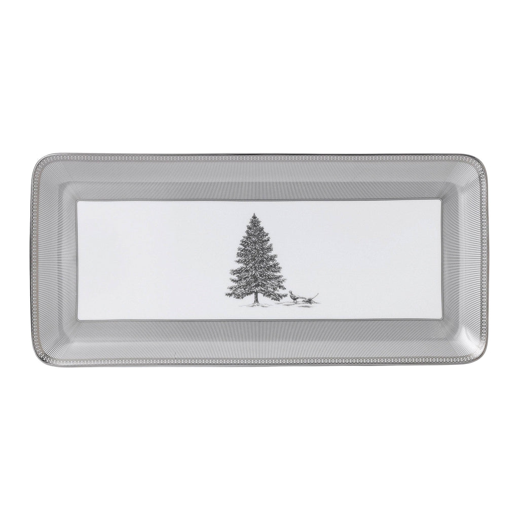 Winter White Rectangular Sandwich Tray G567963