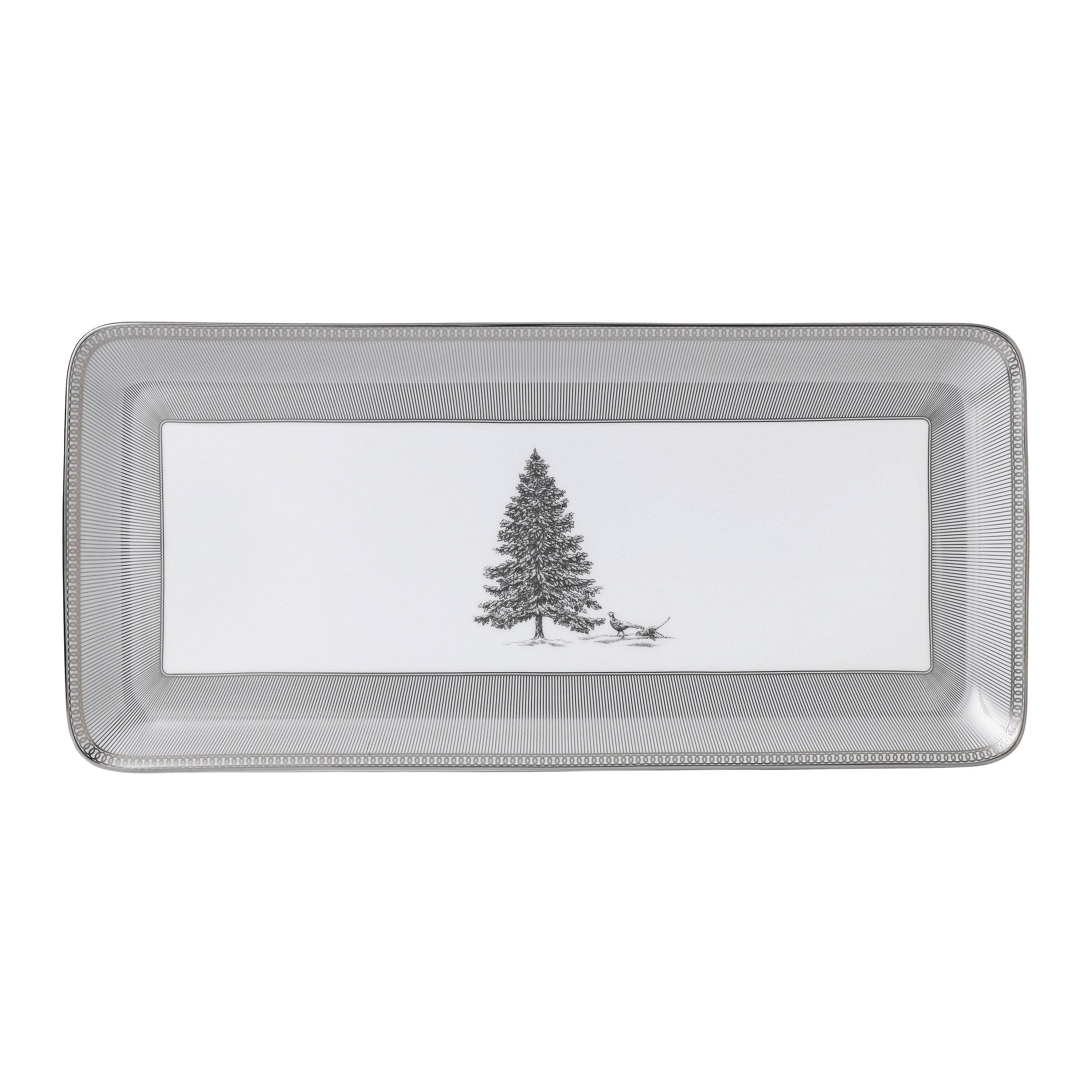 Winter White Rectangular Sandwich Tray G567963
