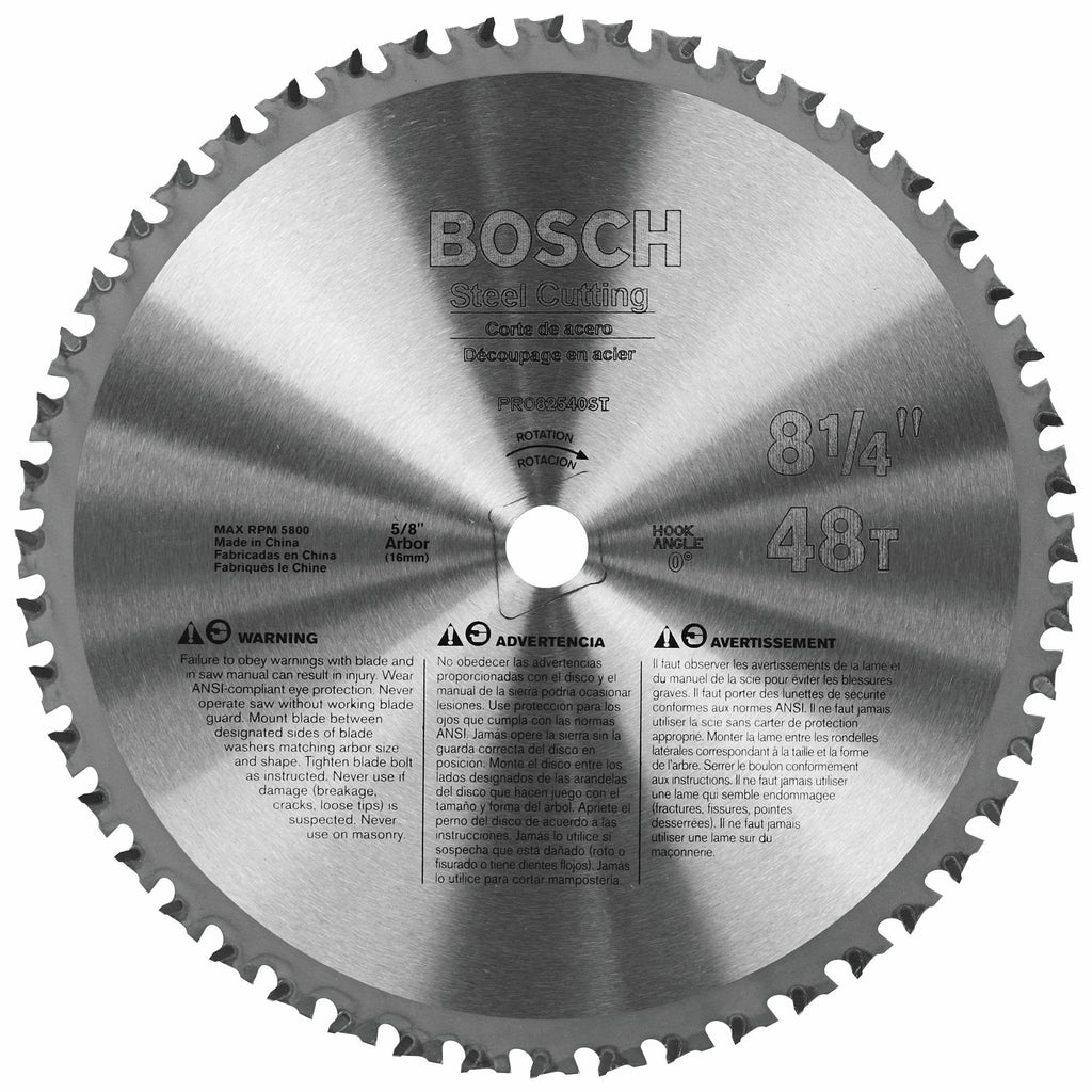 8-1/4 In. 40 Tooth Ferrous Metal Cutting Circular Saw Blade O834964