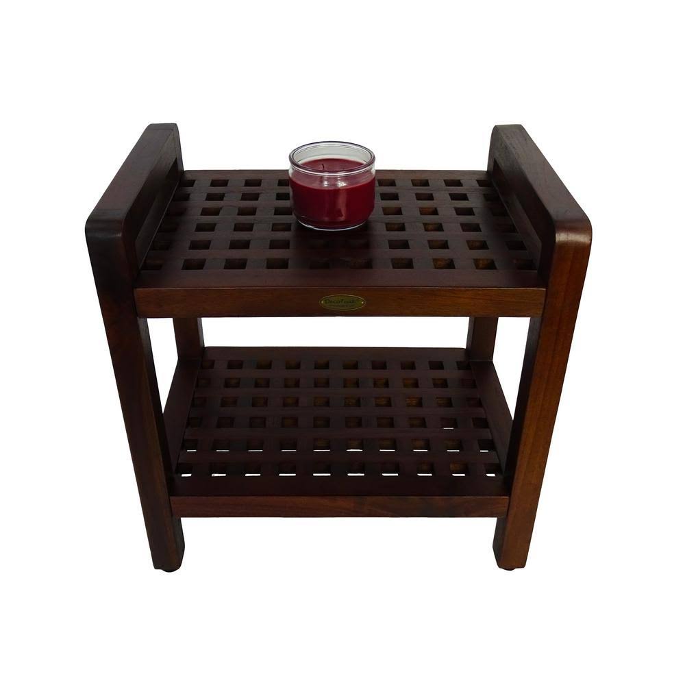 Teak Shower Bench with Handles M34877