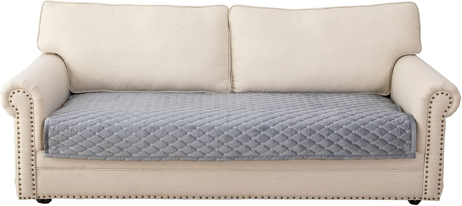 Dark Gray 36''x63'' Anti-Slip Sectional Couch Cover R873804