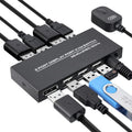 4K@60Hz DP USB KVM Switch with 2 DP Cable and 2 USB Cable W683069