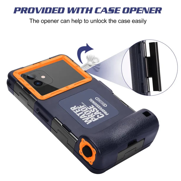 Waterproof Protective Case for Phones Up to 6.9 Inch with Lanyard C5614