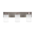 Three Light Bath Bar Graphite Finish with White Muslin Glass G8956