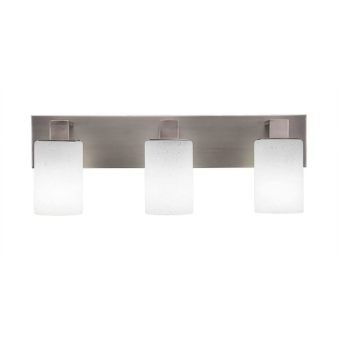 Three Light Bath Bar Graphite Finish with White Muslin Glass G8956