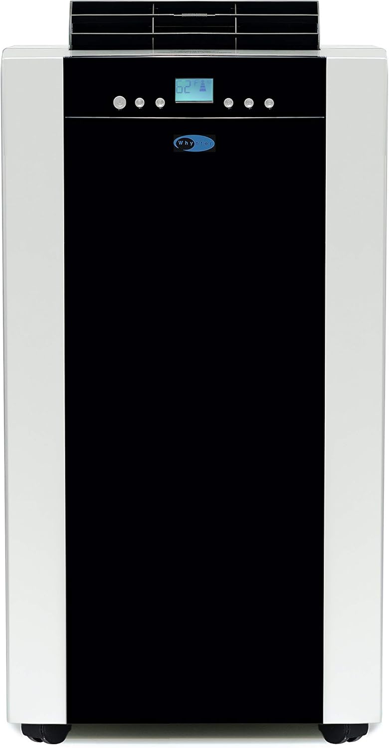 14,000 BTU Dual Hose Portable Air Conditioner with Activated Carbon Filter in Platinum and Black H348