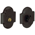 Antique Nickel Arched Single Cylinder Deadbolt E1914