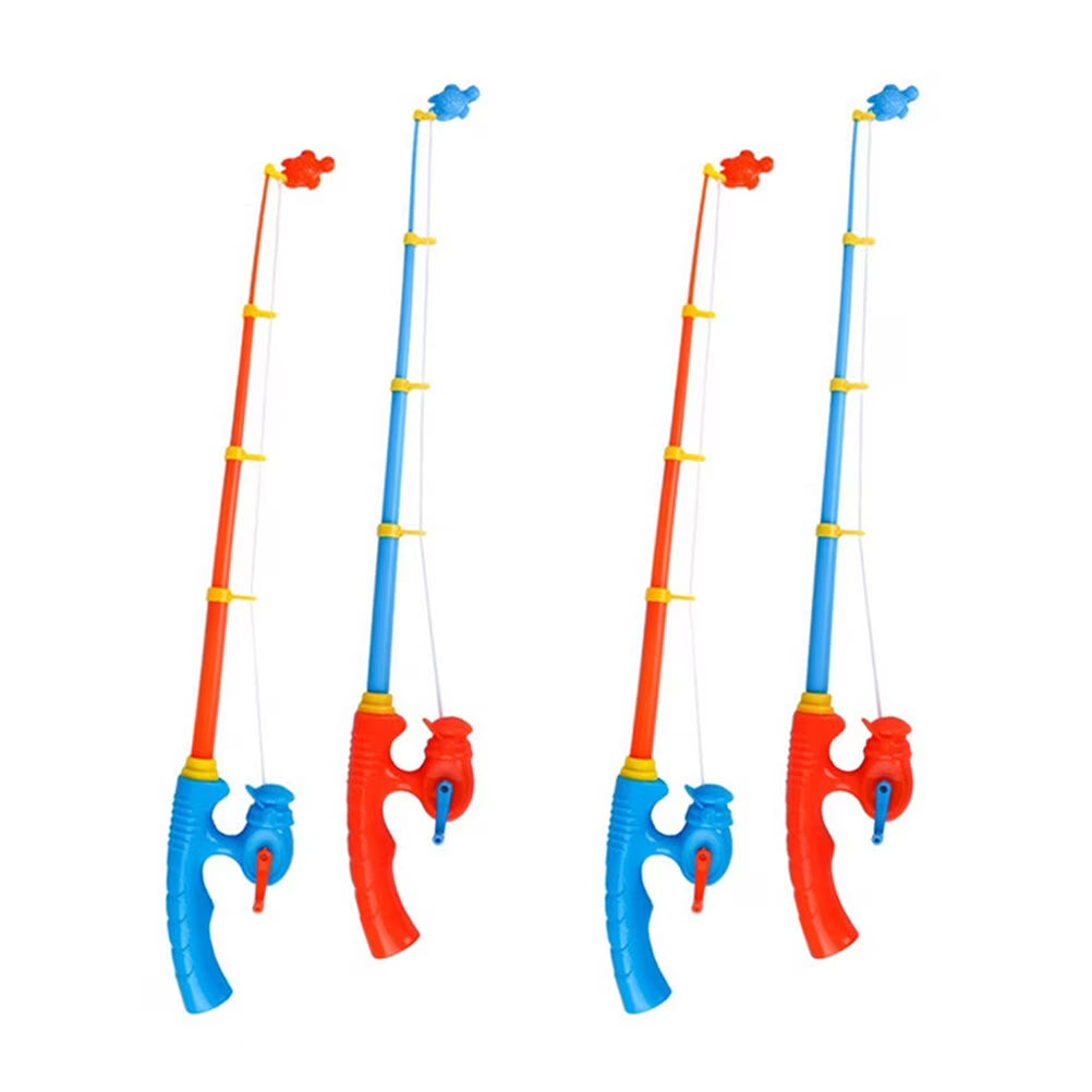 4pcs Plastic Fishing Rod Magnetic Fishing Game Educational Learning Toys Q846144