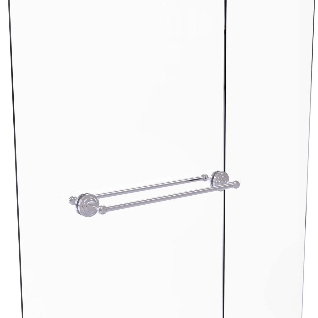 24 inch Back to Back Shower Door Towel Bar Satin Chrome L931