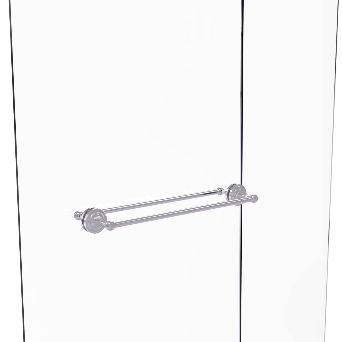 24 inch Back to Back Shower Door Towel Bar Satin Chrome L931