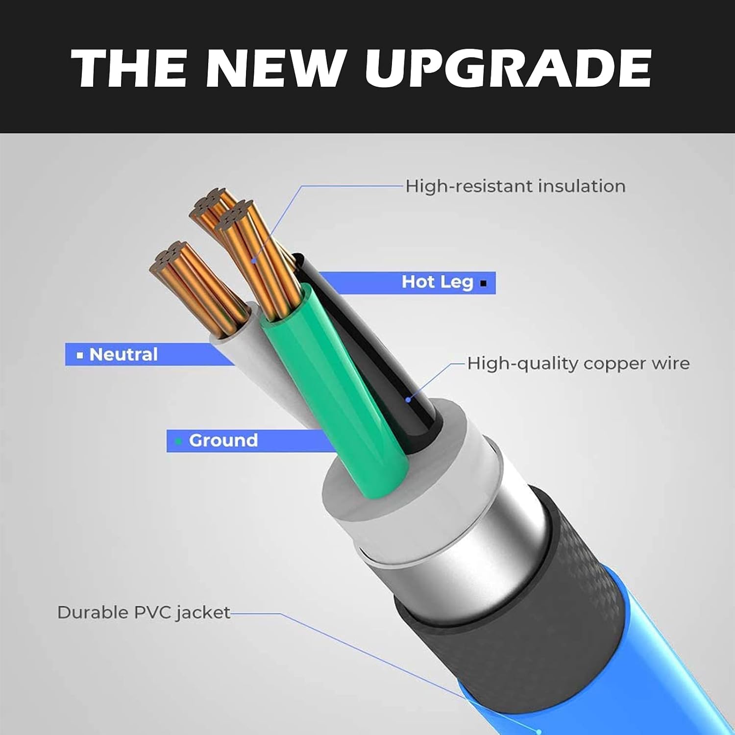 50A 25FT 6-50R Female 6-50P Male Heavy Duty Welder Extension Cord B746