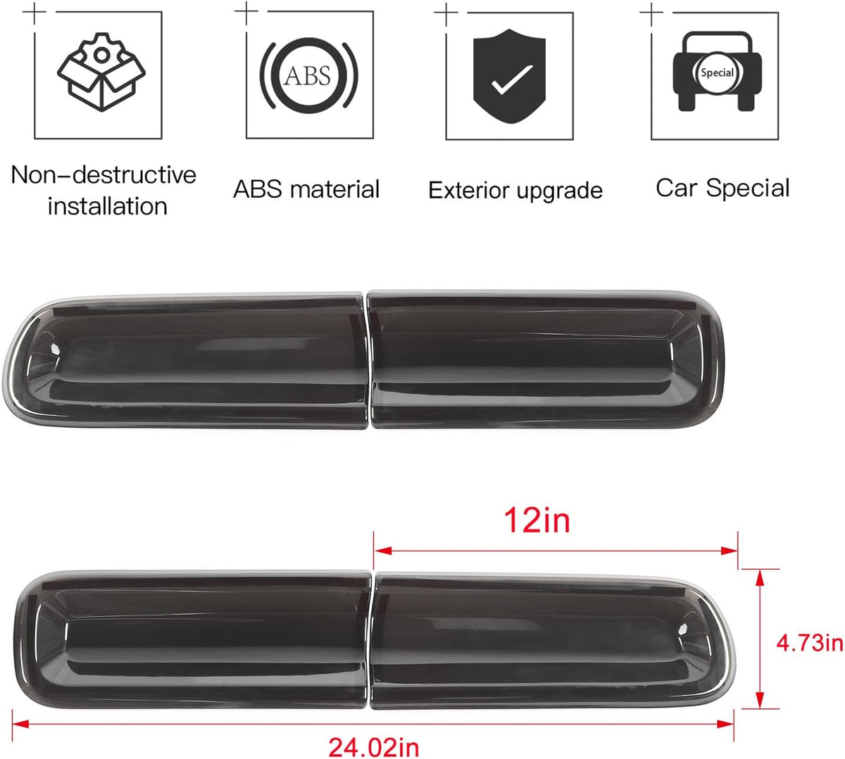 Smoked Tail Light Covers Rear Light Guards Exterior Accessories N9599