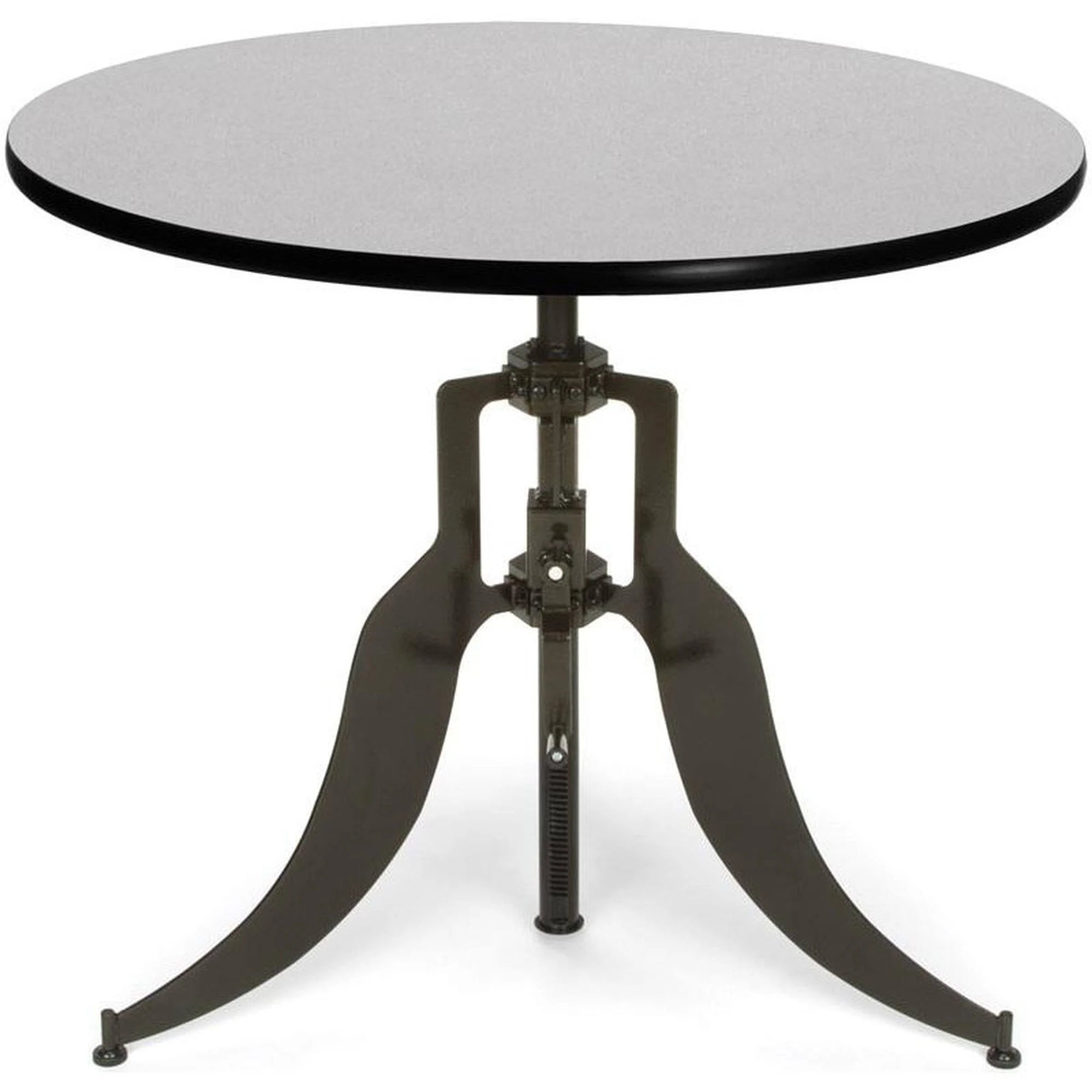 36x22 Round Adjustable Height Table Gray W180016