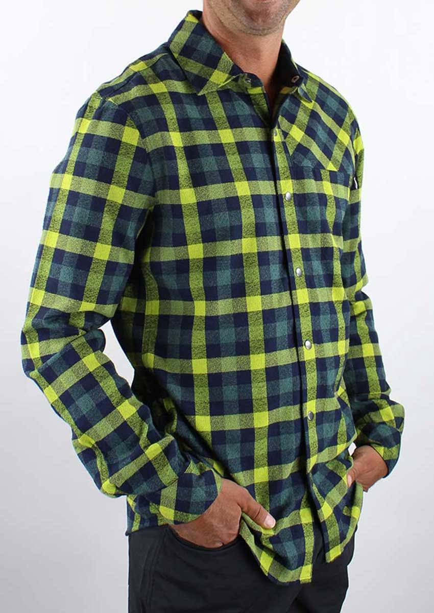 Lime Flannel Shirt V3416