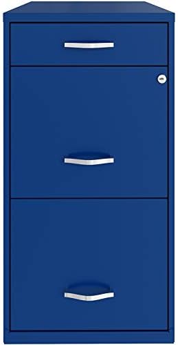 18in Deep 3 Drawer Metal File Cabinet Pearl White J23214