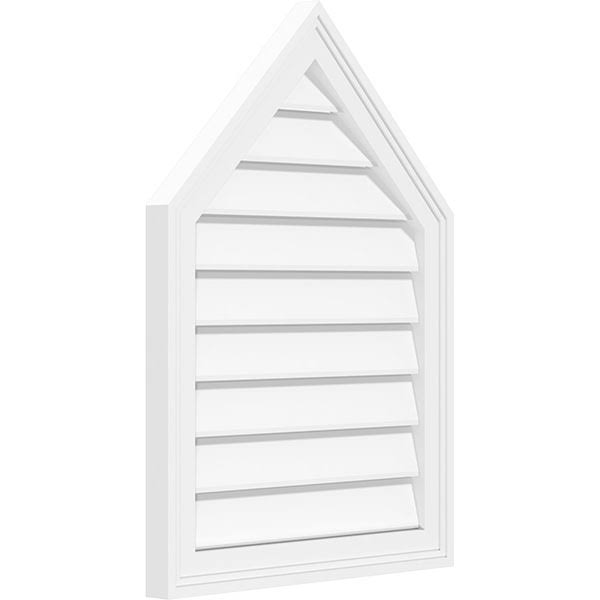 Peaked Top Surface Mount PVC Gable Vent H6399