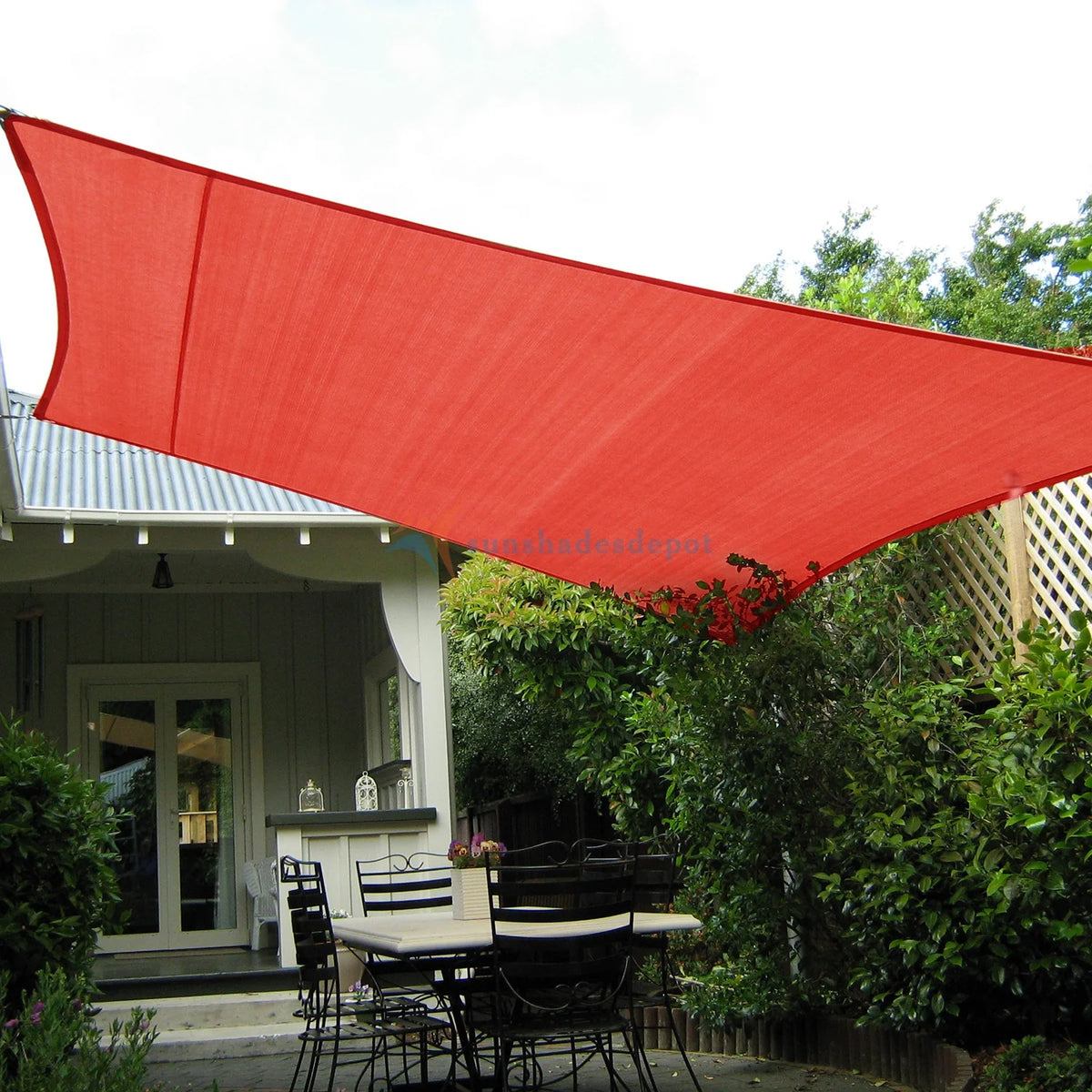 Beige Rectangle Sun Shade Sail Canopy L7901