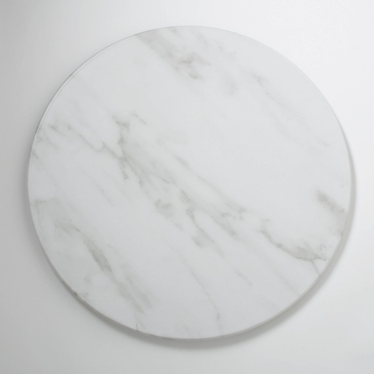 White Round Marble Melamine Serving Board A24813
