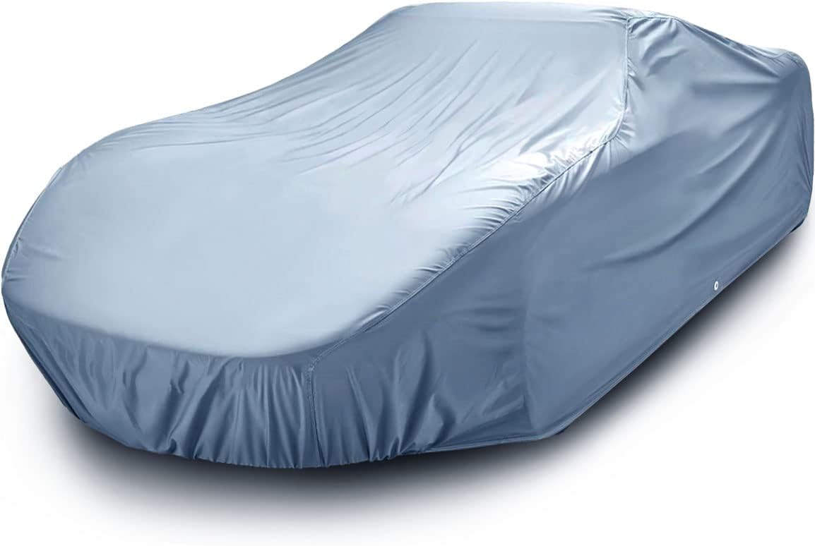Full Car Cover Waterproof All Weather Resistant Custom Outdoor Indoor Sun Snow Storm Protection Form-Fit Padded Cover with Straps L4167