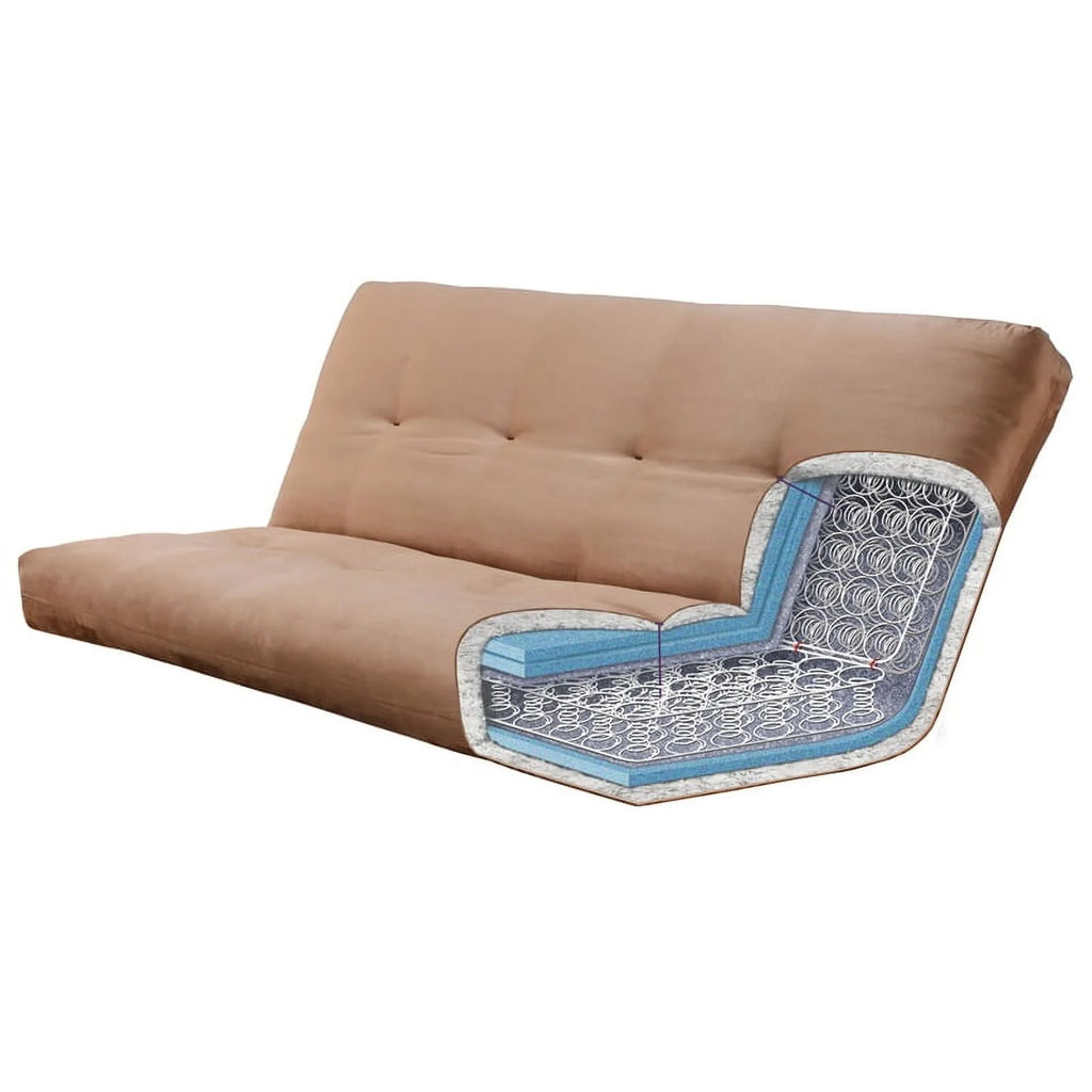 Coil Hinged Full-size Futon Mattress in Gray A534275