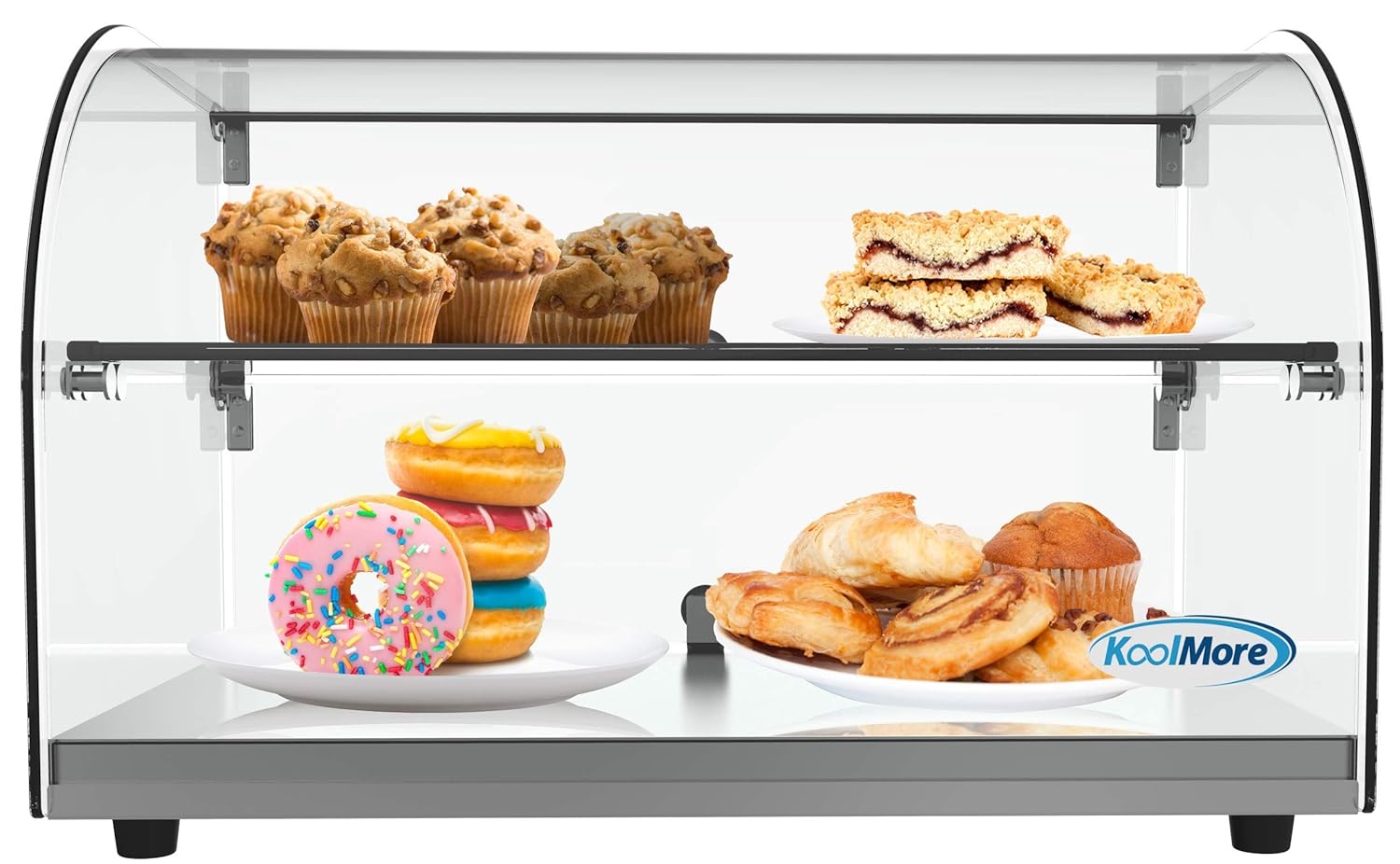 22 Commercial Countertop Bakery Display Case with Front Curved Glass and Rear Door L267