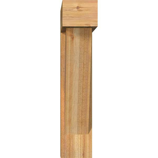 Western Red Cedar Traditional Block Bracket with Offset Brace Q72983
