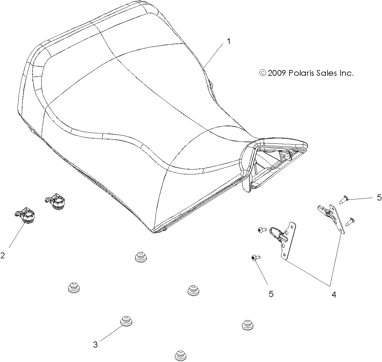 Gloss Black Off Road Seat Assembly X359905